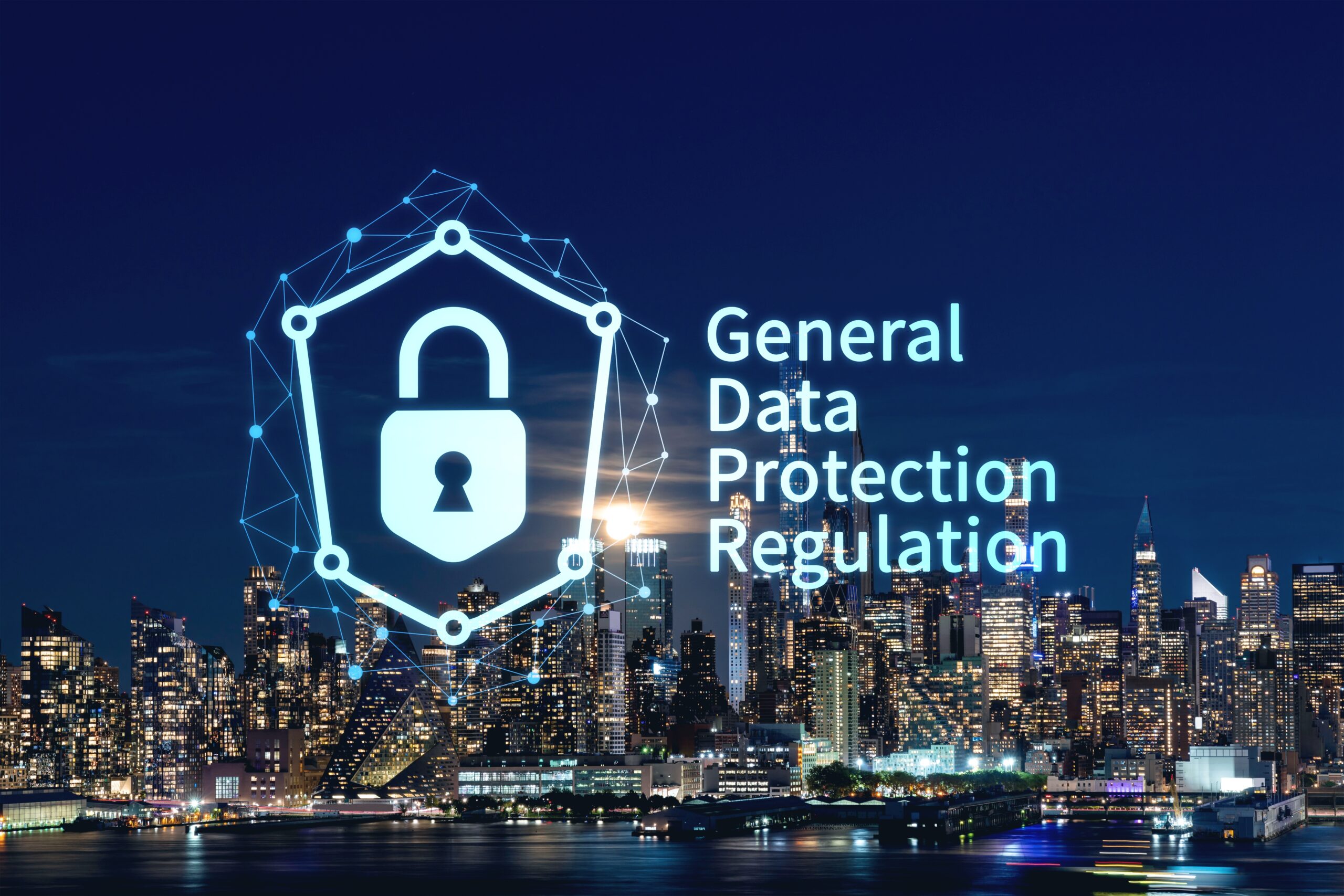 Graphic with GDPR logo